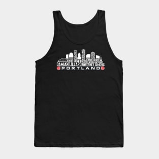 Portland Basketball Team 23 Player Roster, Portland City Skyline Tank Top